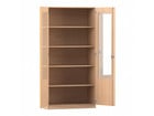Flexeo® Schrank 5 Fächer 2 verglaste Türen